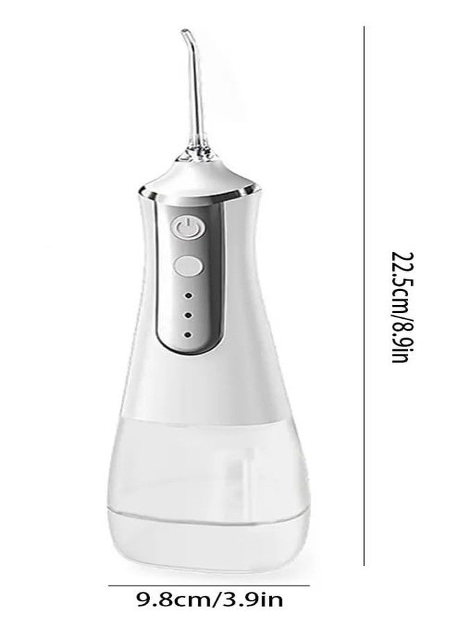 AARAM Rechargeable Dental Flosser Oral Irrigator with 300ml Water Tank | 5 Modes | 8 Replaceable Jet Tips |IPX7 Waterproof (White) - Image 3